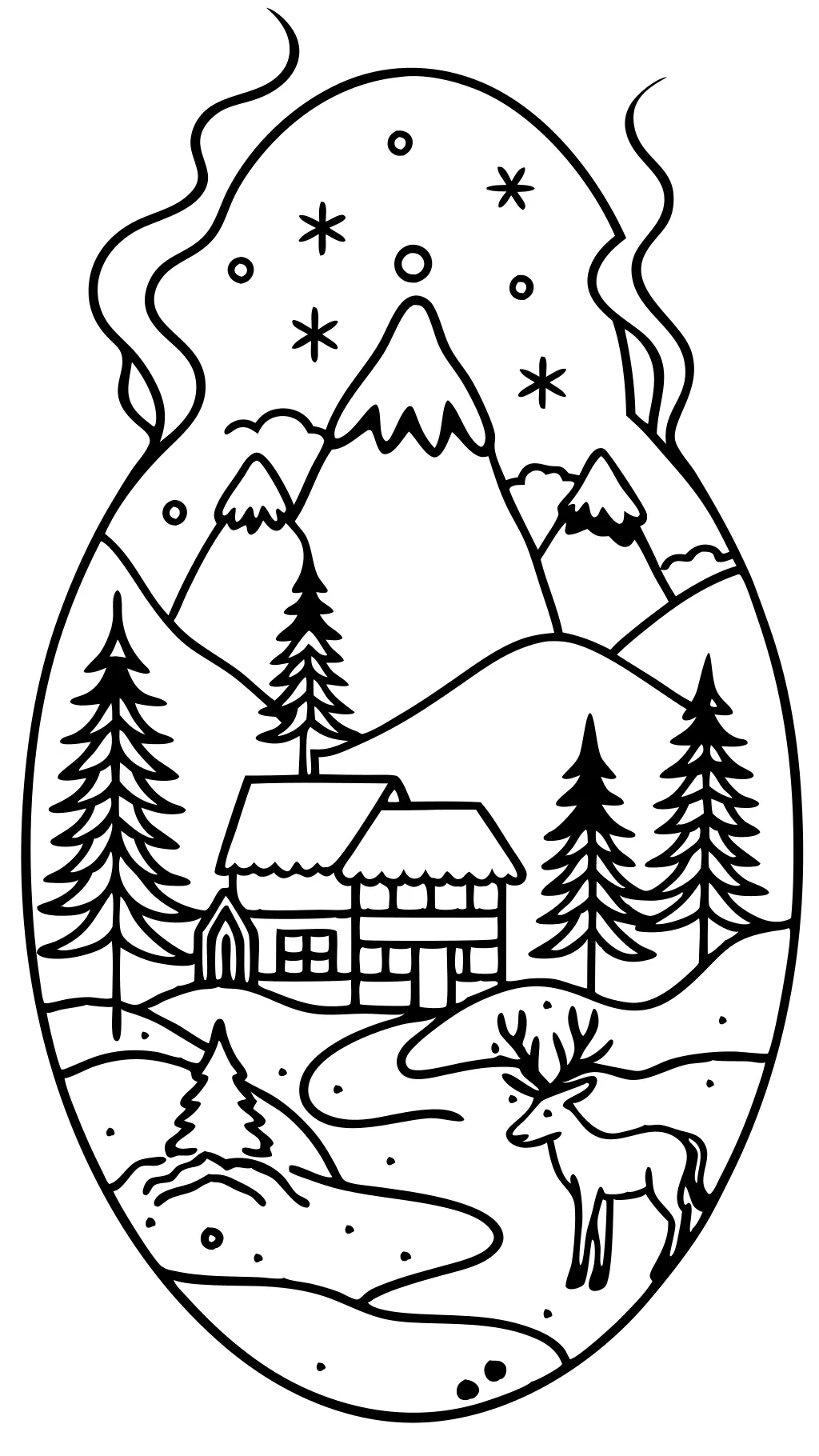 coloring pages of snow